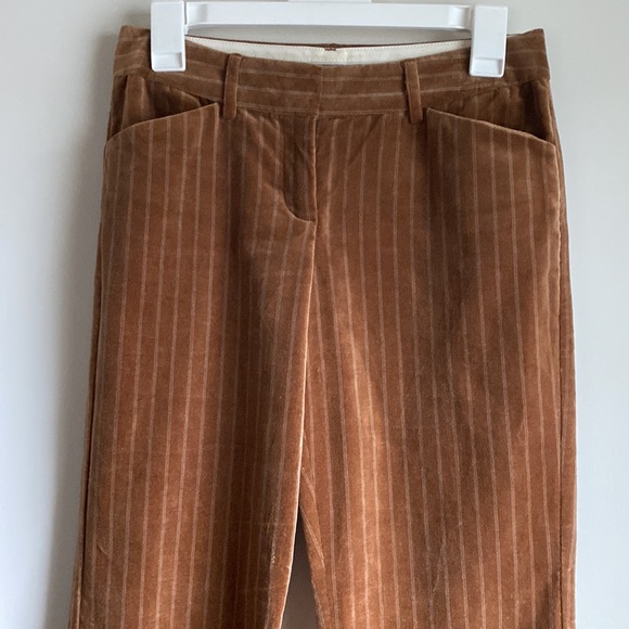 Velvet Pinstripe Wide Leg Pants - Picture 2 of 10